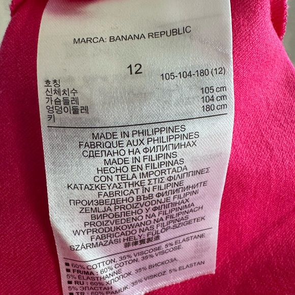 Banana Republic x Roland Mouret Sheath Cotton Dress Fuchsia 12 Retail $140 NWT - Picture 8 of 13